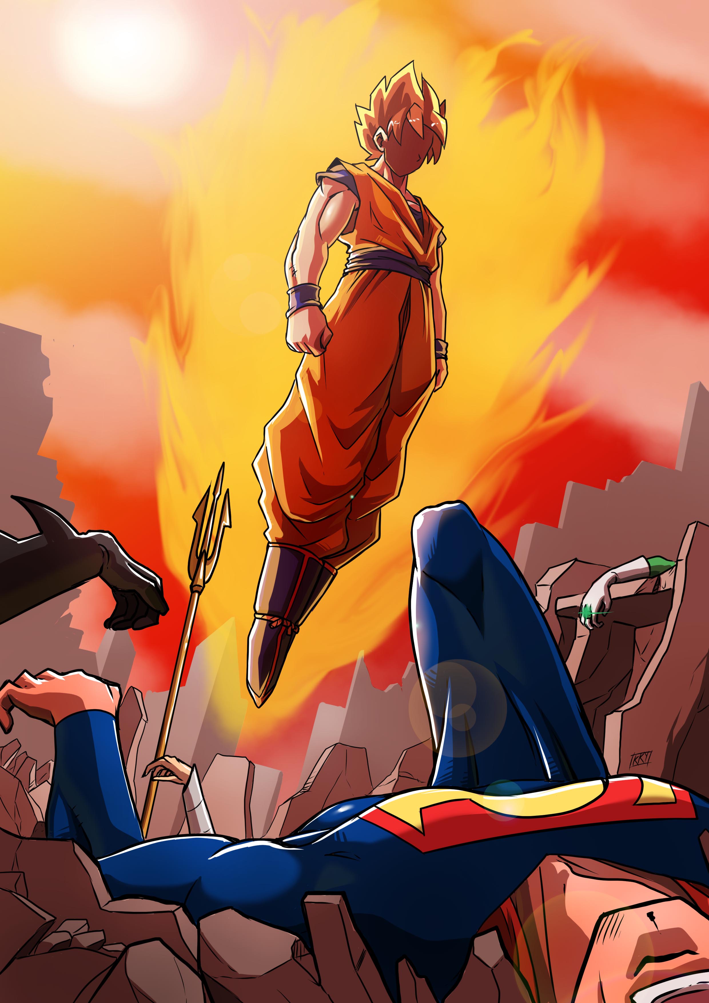 Goku vs Dc poster - kukuruyo Goku vs Dc poster - kukuruyo