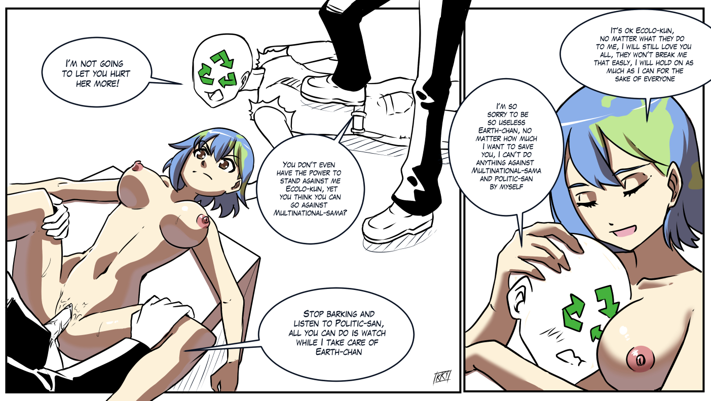 Commission of an Earth chan porn comic. 