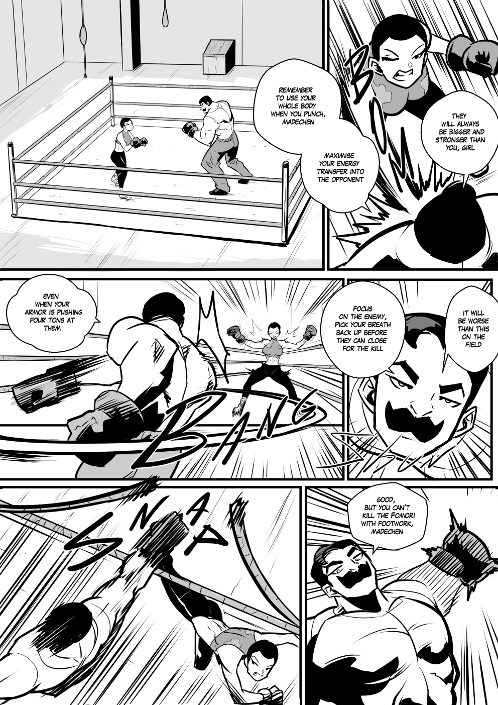 Boxing comic commission - kukuruyo